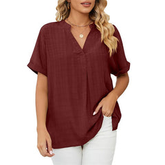 Raamah - klassische Bluse in Rot
