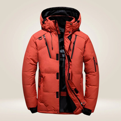 Wind- und Wetterfeste Daunenjacke - Oliver in Orange