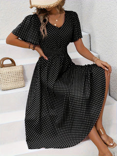Alvina®️ | Sommerkleid für Frauen in Schwarz