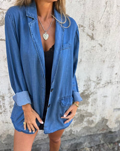 Marjolein™ | Lässiger Jeansblazer in Blau