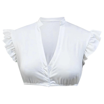 Damen Traditionell Weiße Oktoberfest Dirndl Bluse