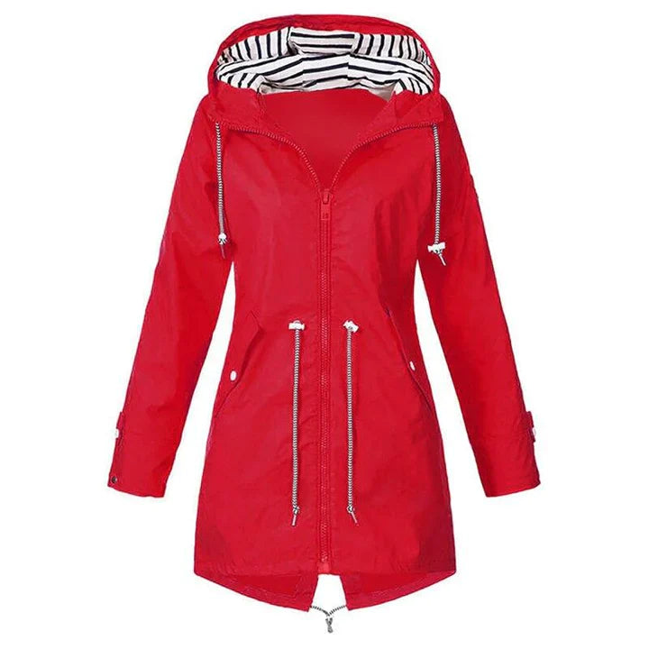 Damen Kapuze Winddichte RegenJacke | Langarm