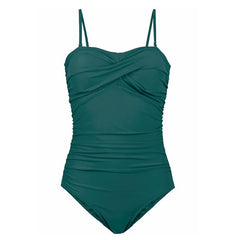 Lydia® | Badeanzug Klassischer Hochwertiger Stoff Ideal Für Den Strand Für Damen in Grün