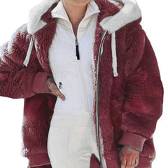 Petra™ | Winterjacke mit Kapuze in Rot