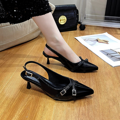 Angelle - Modische Damenschuhe mit eleganter Schnalle in Schwarz