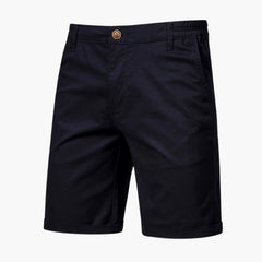 Herren Baumwollshorts mit Gummibund und Seitentaschen in Schwarz