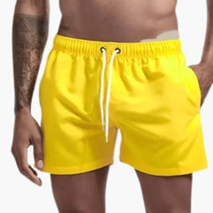 Schnelltrocknende Badehose - für Herren mit sportlichem Look in Gelb