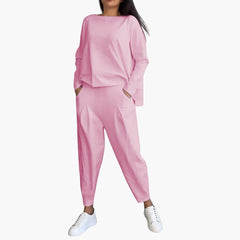 Stilvolles und gemütliches Zweiteiler-Set für Damen in Rosa