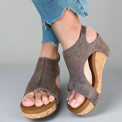 Mechthild | Orthopädische Sandalen aus Premium-Material in Kaffee