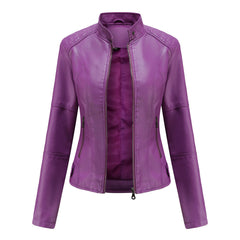 Laila - Lederjacke - Einzigartiges Design in Lila