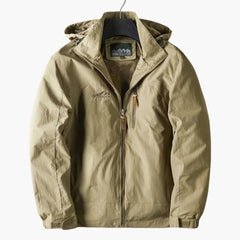Wasserabweisende Outdoorjacke für Herren in Khaki