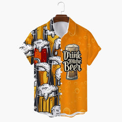 Biermotiv Hemd für Herren - Oktoberfest 2025 in Orange