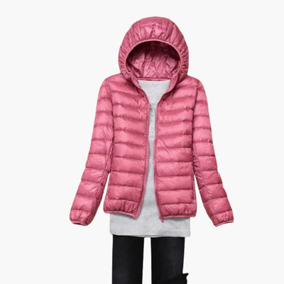 Ultraleichte Daunenjacke mit Kapuze für Damen