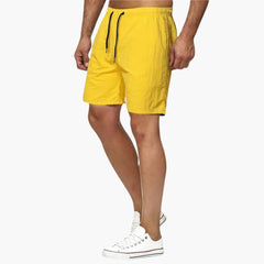 Herren Badeshorts Sommer mit Kordelzug und schnelltrocknendem Stoff in Orange