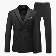 Sommeranzug moderner - Stil für Herren mit elegantem Schnitt in Schwarz