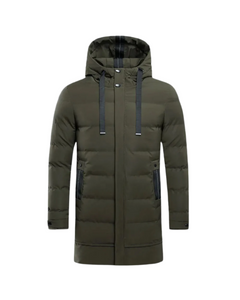 Vinzenz® | Lange Winterjacke Gianluca in Grün