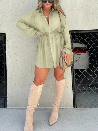 Jessica | Trendy Satin Design Frau Romper Kleid