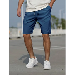Sommerliche Herren Shorts mit hoher Taille und Atmungsaktivität in Marineblau