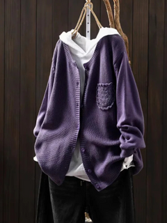 Ansley | Gemütlicher Cardigan in Lila