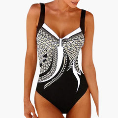 Eleganter Einteiler - Damen Badeanzug mit Stil für den Sommer in Weiß