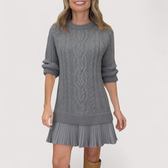 Xenia | Strick Kleid in Grau