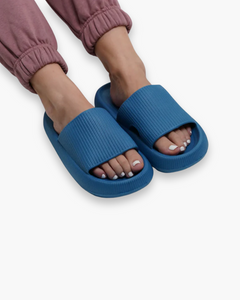 Damen Bequeme Hausschuhe | Atmungsaktiv und Rutschfest in Blau