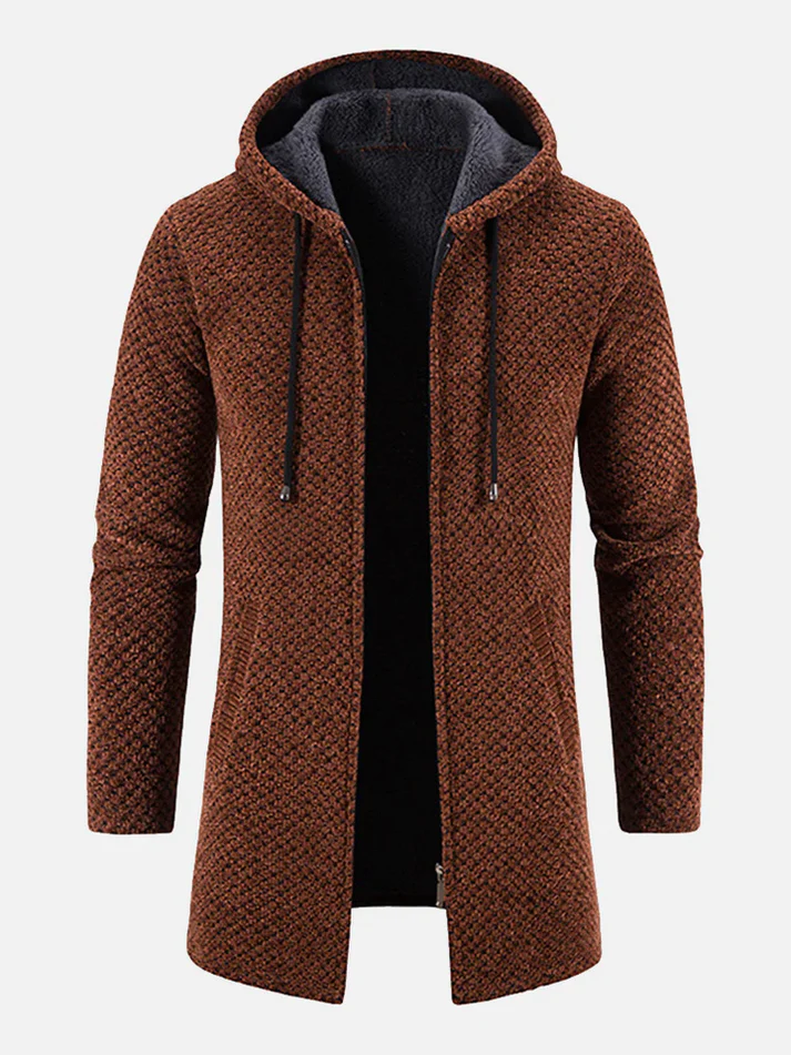 Lange Kapuzenjacke für Männer