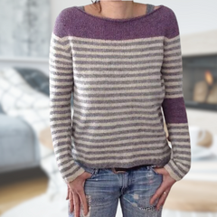 Alia | Damenpullover mit klassischem Rundhals in Lila