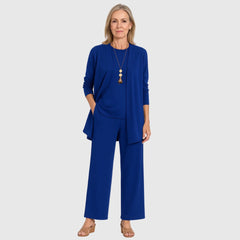 Kirsten | Damen Minimalistisches Dreiteiliges Lounge Set in Blau