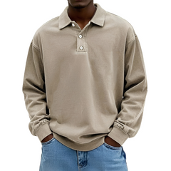 Caspian - Langarm-Polohemd für Herren in Khaki