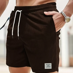 Joshua | Herren Legere strukturierte Shorts in Kaffee