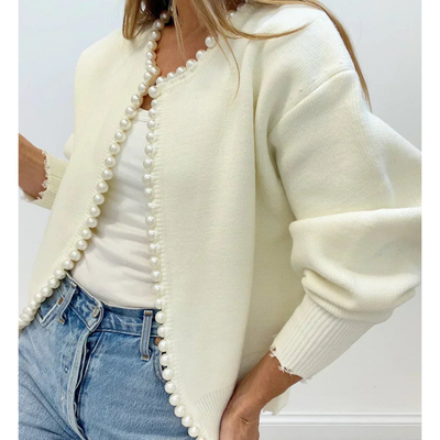 Ally - Strickjacke - Perlenkanten
