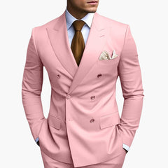 Zweireiher-Anzug für Herren - Klassisches Design mit Stil in Rosa
