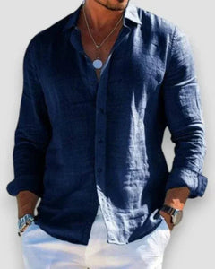 Viktor Bluse in Blu Navy