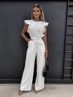 EffortlessElegance - Overall mit weitem Bein in Weiß