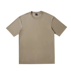 Baumwoll-T-Shirt mit kurzen, lockeren Ärmeln in Khaki