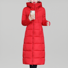 Steppjacke mit Kapuze Puffer Winterjacke in Red