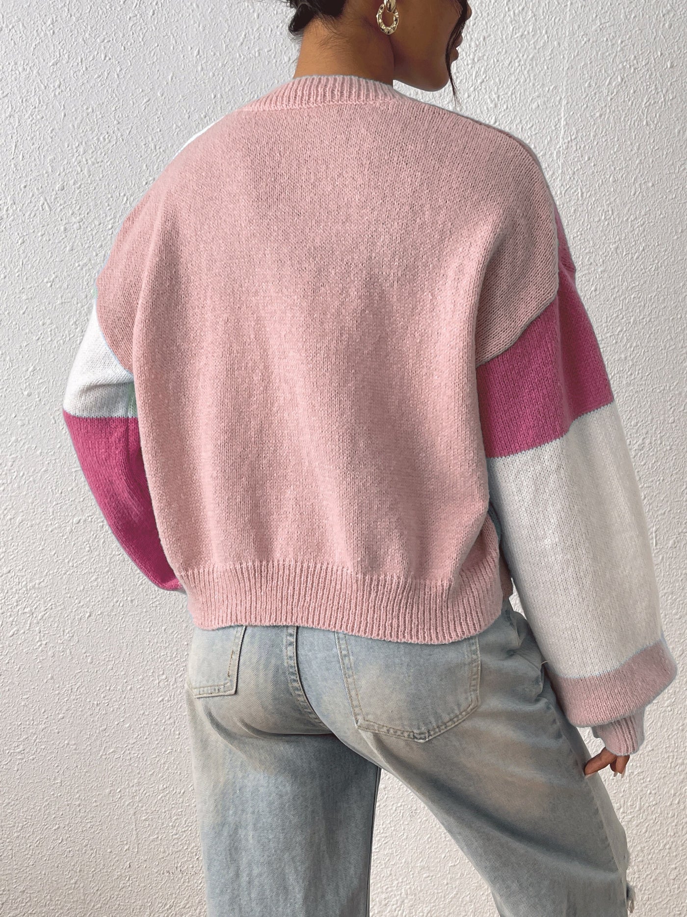 Anneliese - Strickjacke im Farbblockdesign