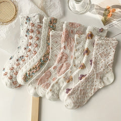 Julia | Vintage Socken in 8 Paare in gemischten Farben