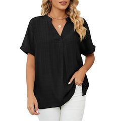 Raamah - klassische Bluse in Schwarz