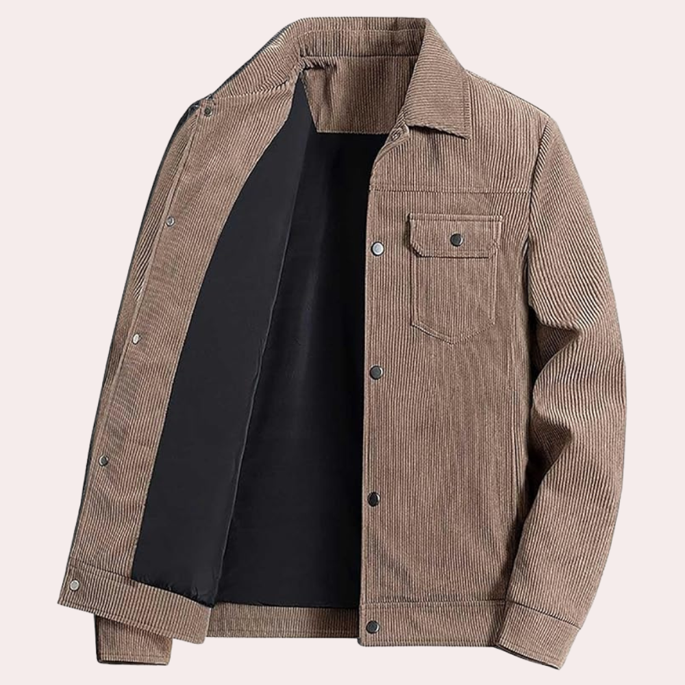 Kordjacke mit Knöpfen für Männer
