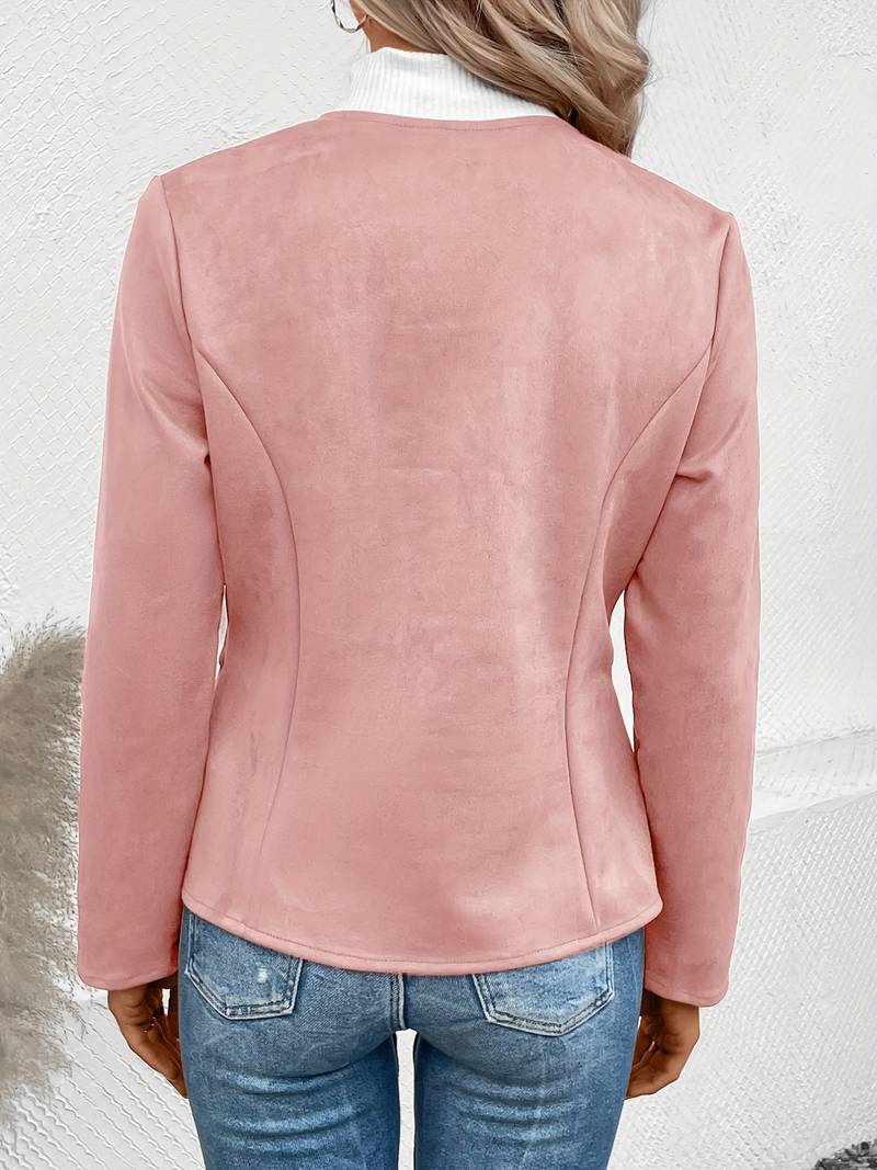 Jacke mit Rundhalsausschnitt und Reißverschluss für Frauen