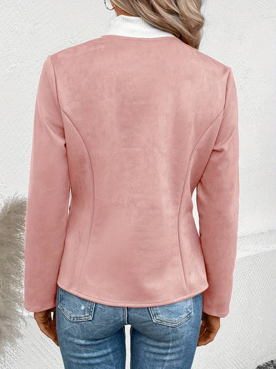 Jacke mit Rundhalsausschnitt und Reißverschluss für Frauen
