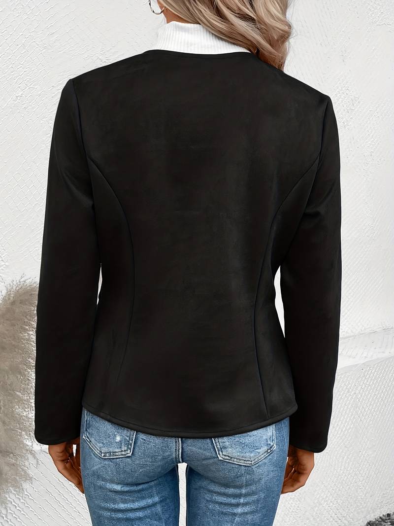 Jacke mit Rundhalsausschnitt und Reißverschluss für Frauen