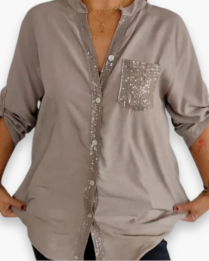 Damen Glamour Pailletten Top | Festliche Oberteile