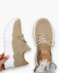 Damen Bequeme Unterstützungsschuhe | Ergonomisch und Rutschfest in Beige