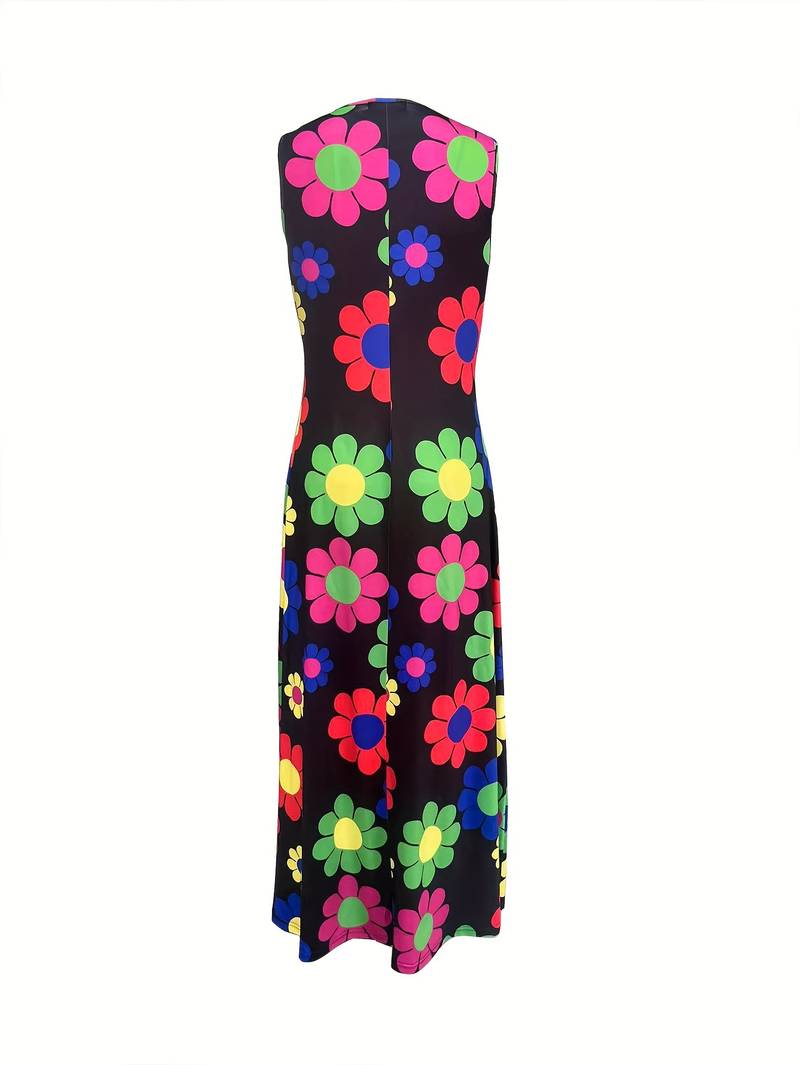 Grace - Kleid mit floralem Muster und Ausschnitt mit Kerbe
