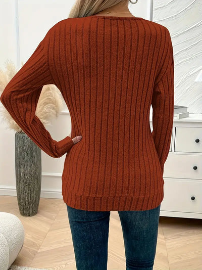 PIT STRIP V-NECK LANGARMPULLOVER | MODERNER STIL, KOMFORTABEL, VIELSEITIG