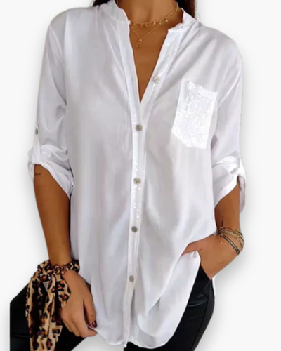 Damen Glamour Pailletten Top | Festliche Oberteile