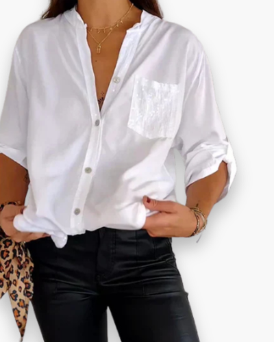 Damen Glamour Pailletten Top | Festliche Oberteile
